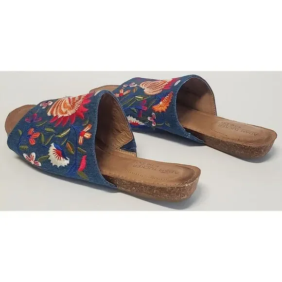 Nella Embroider Floral Sandal by Adam Tucker Me Too 7.5 Slip On K2112712 Boho - Picture 6 of 12